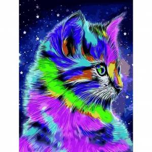 Раскраска радужный котик #11 #467330