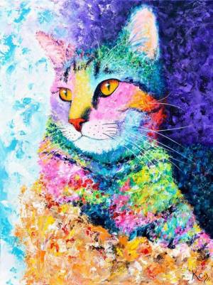 Раскраска радужный котик #23 #467342