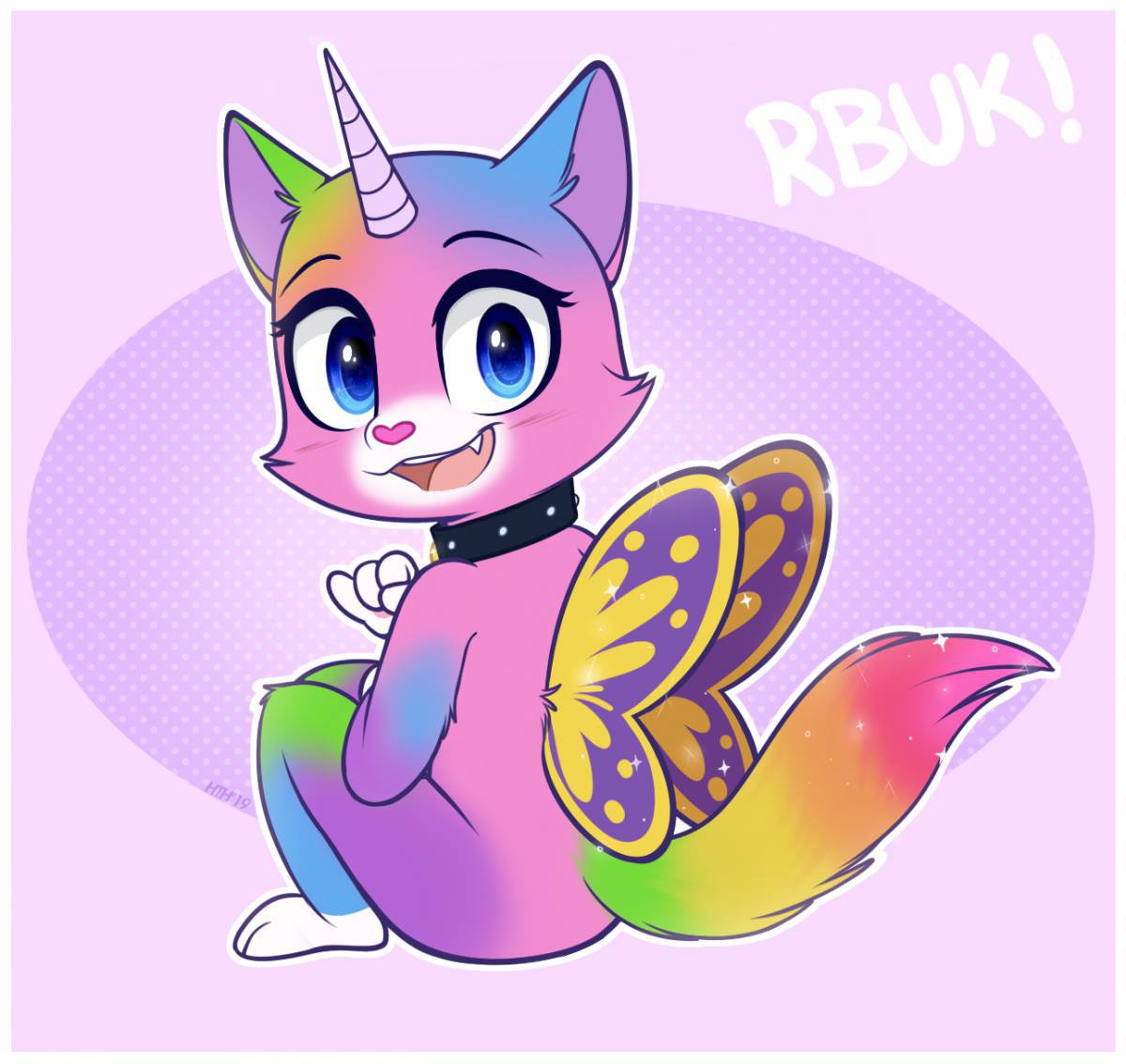 Радужная бабочка единородная кошка #35