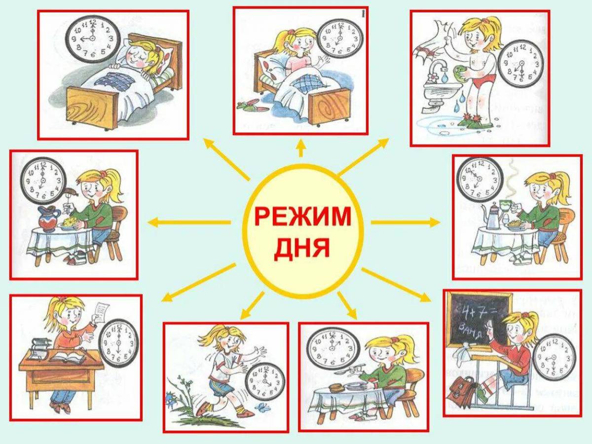 Распорядок дня по картинкам