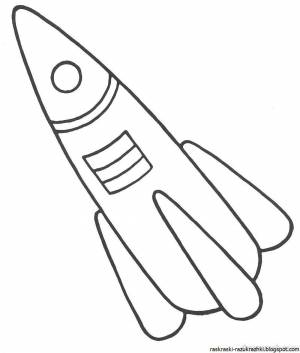 Раскраска ракета для детей 3 4 лет #7 #468587