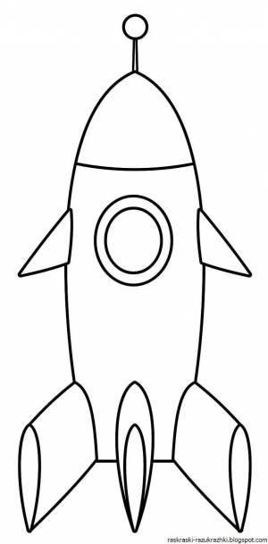 Раскраска ракета для детей 3 4 лет #10 #468590