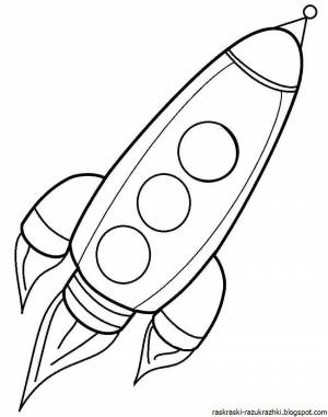 Раскраска ракета для детей 3 4 лет #11 #468591