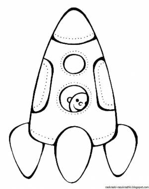 Раскраска ракета для детей 3 4 лет #17 #468597