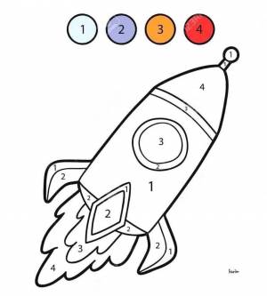 Раскраска ракета для детей 3 4 лет #19 #468599