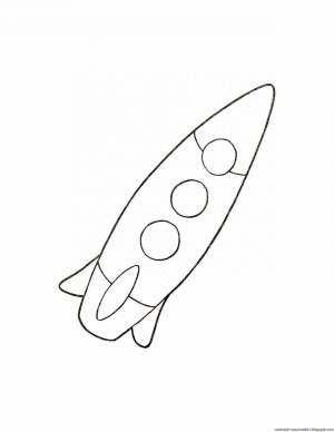 Раскраска ракета для детей 3 4 лет #20 #468600