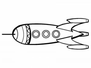 Раскраска ракета для детей 3 4 лет #25 #468605