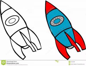 Раскраска ракета для детей 3 4 лет #29 #468609