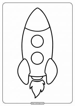 Раскраска ракета для детей 3 4 лет #30 #468610