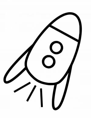 Раскраска ракета для детей 3 4 лет #31 #468611