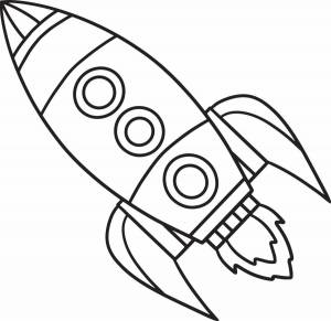 Раскраска ракета для детей 4 5 лет #5 #468619