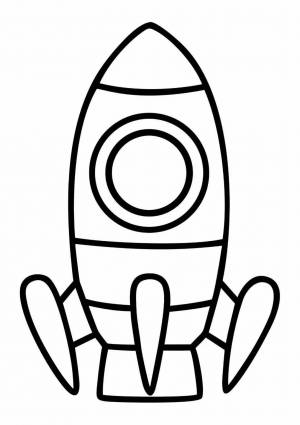 Раскраска ракета для детей 4 5 лет #9 #468623