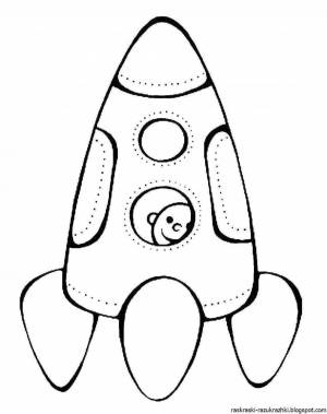 Раскраска ракета для детей 4 5 лет #24 #468638