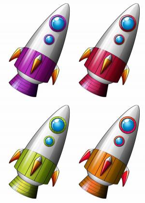 Раскраска ракета для детей картинка #14 #468701