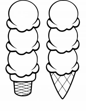 Раскраска раскраску мороженое #25 #469465