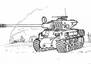 Раскраска раскраску танк #26 #469695