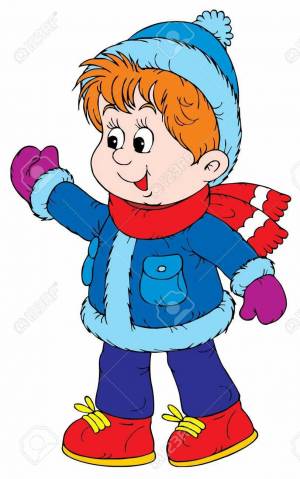 Раскраска ребенок в зимней одежде #1 #470719