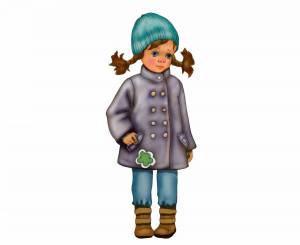 Раскраска ребенок в зимней одежде #13 #470731