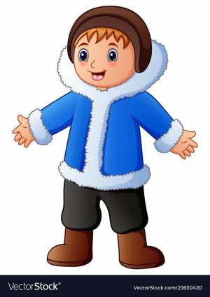 Раскраска ребенок в зимней одежде #35 #470753