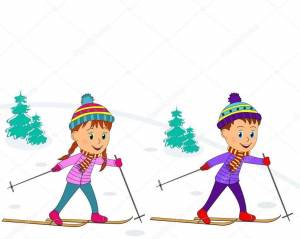 Раскраска ребенок на лыжах #10 #470803