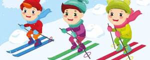 Раскраска ребенок на лыжах #17 #470810