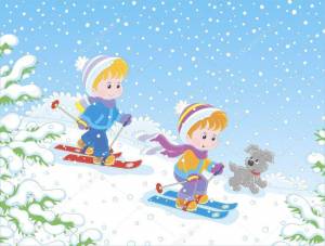 Раскраска ребенок на лыжах #23 #470816