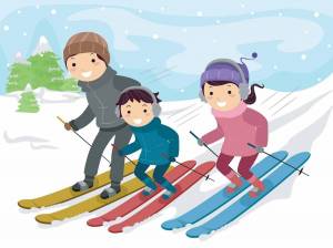 Раскраска ребенок на лыжах #38 #470831