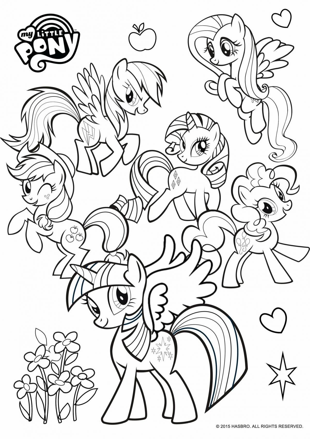 Раскраску my little pony #1
