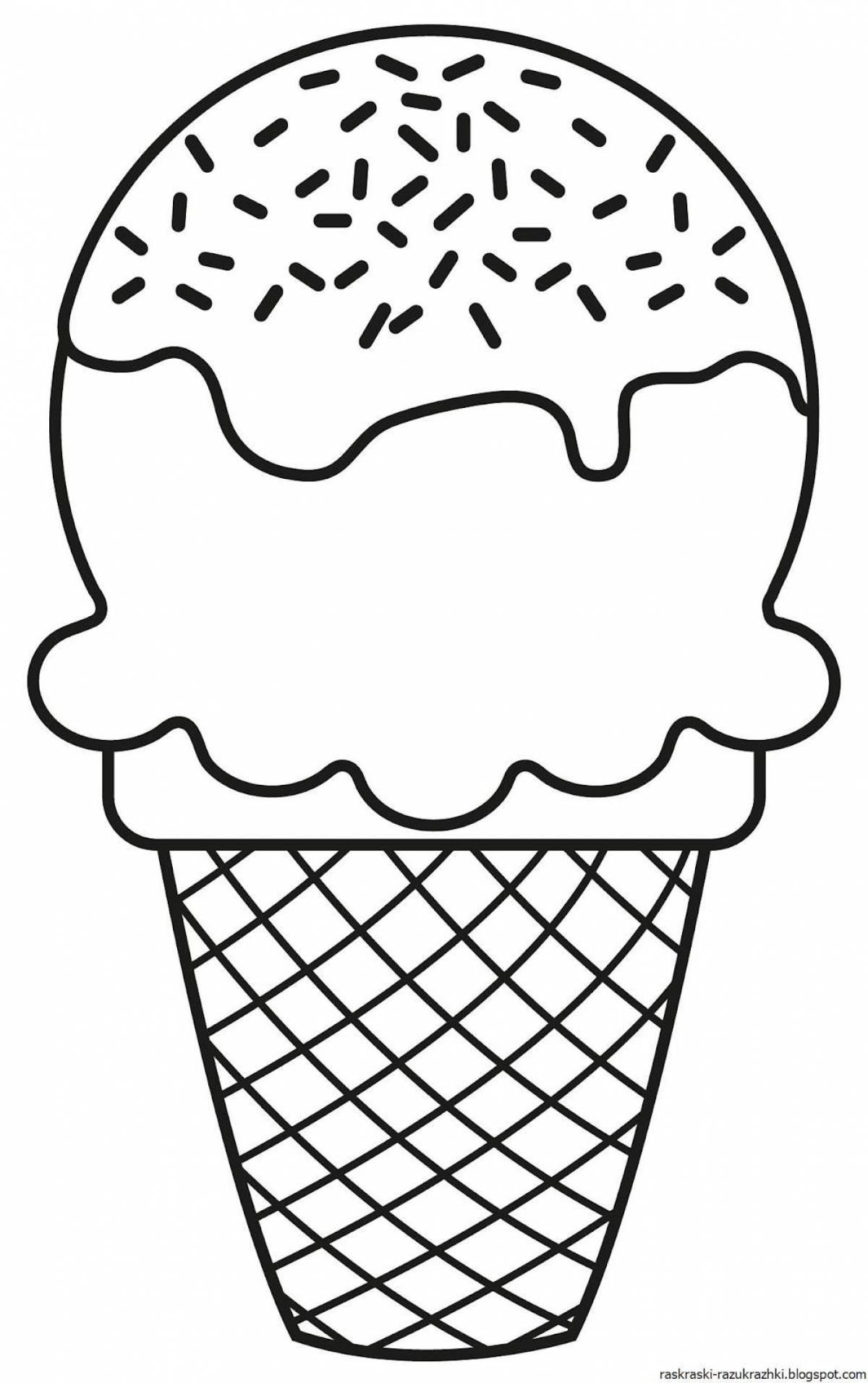 Раскраску мороженое #10