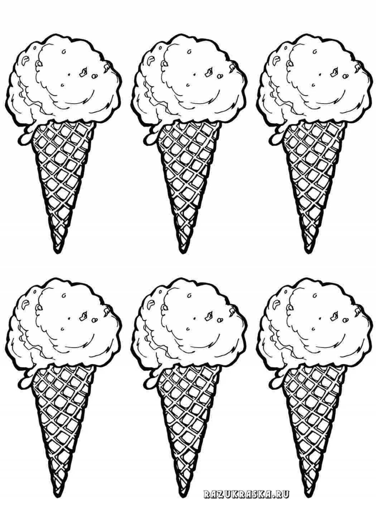 Раскраску мороженое #16