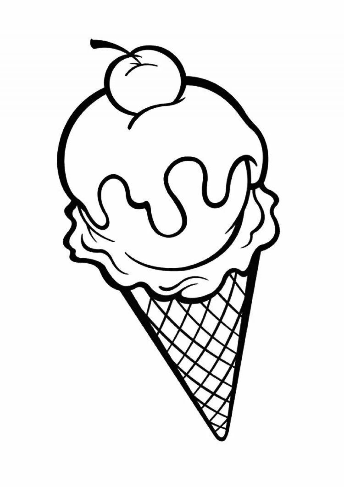 Раскраску мороженое #18