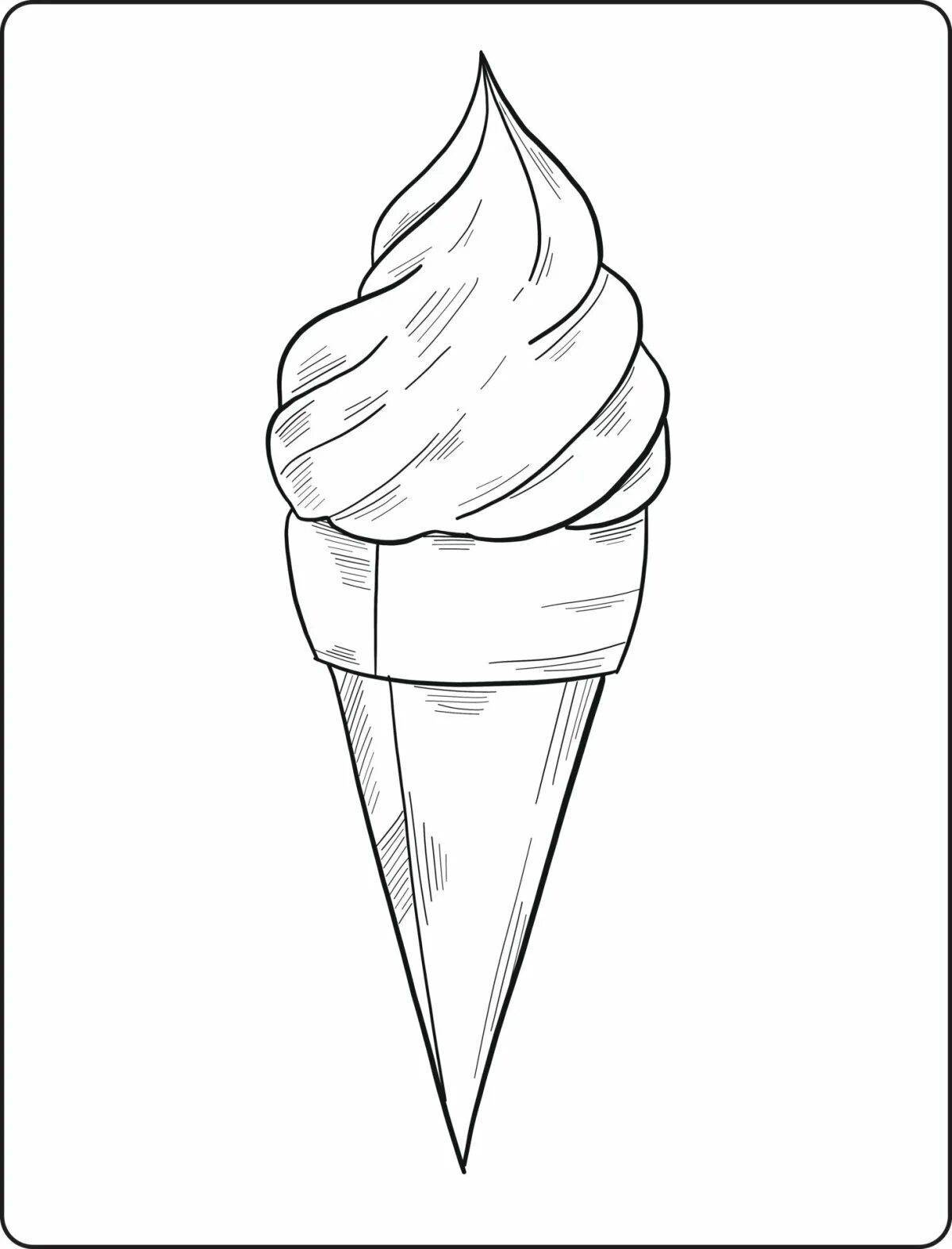 Раскраску мороженое #24