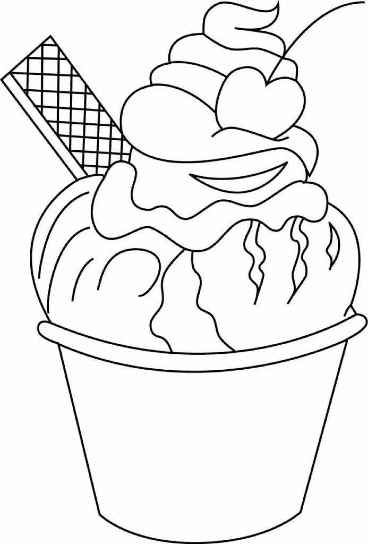 Раскраску мороженое #28