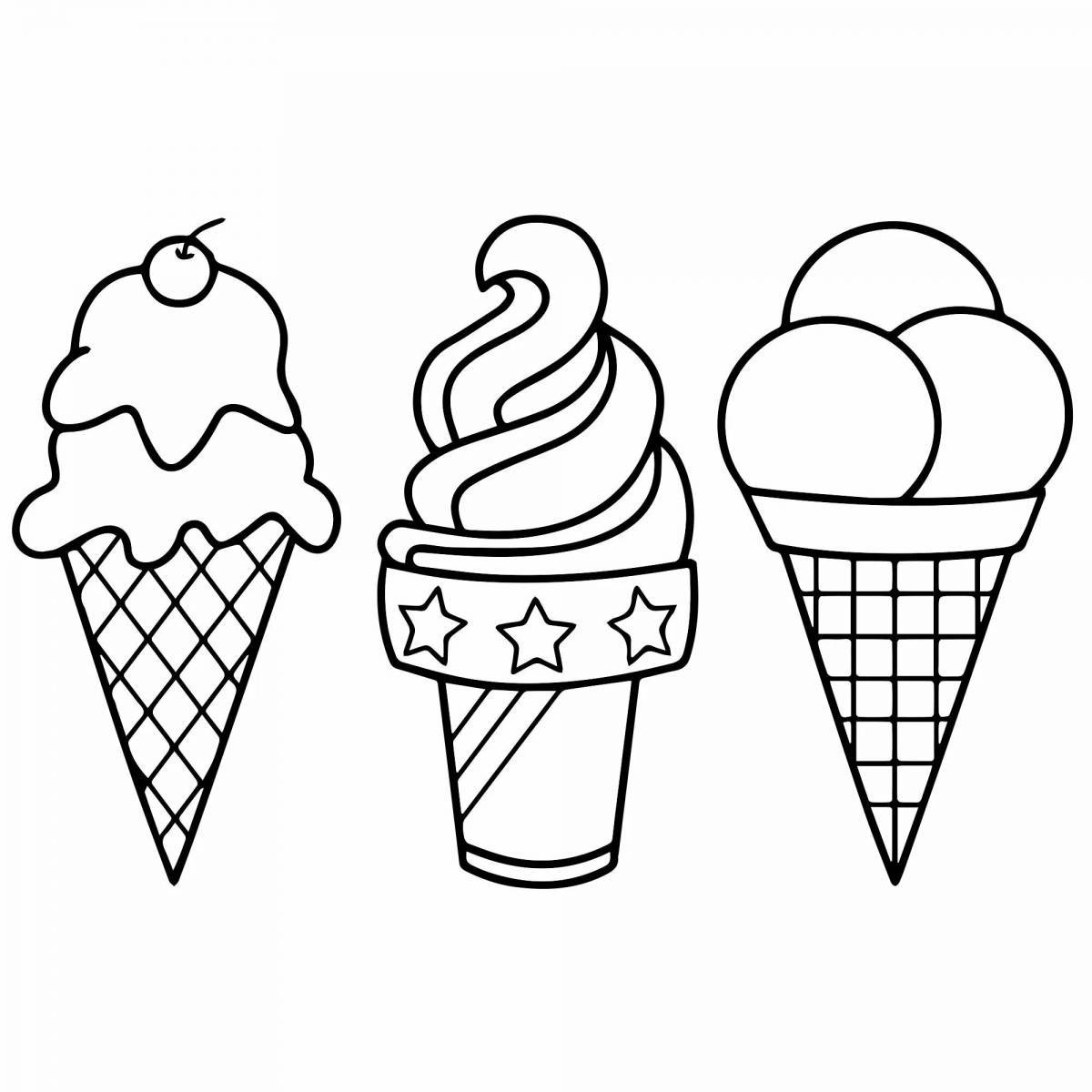 Раскраску мороженое #36