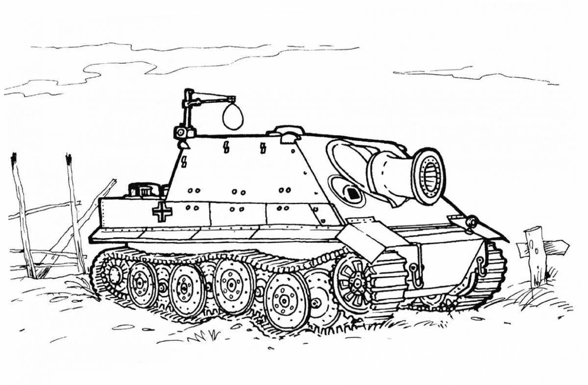Раскраску танк #22