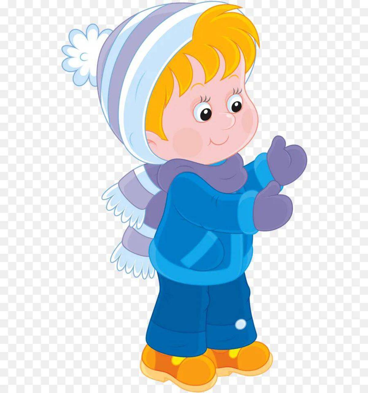 Ребенок в зимней одежде #31