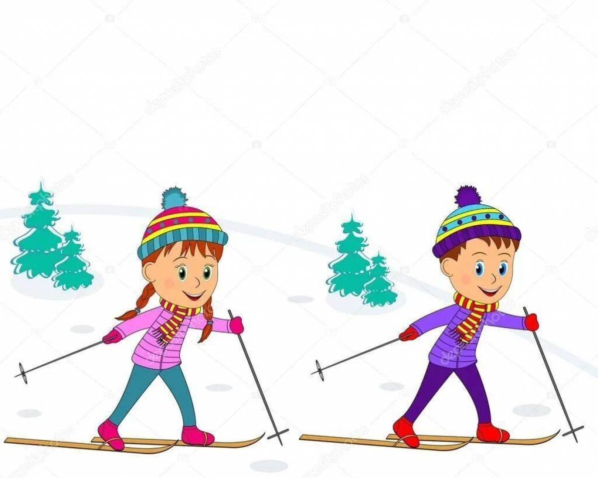 Ребенок на лыжах #10