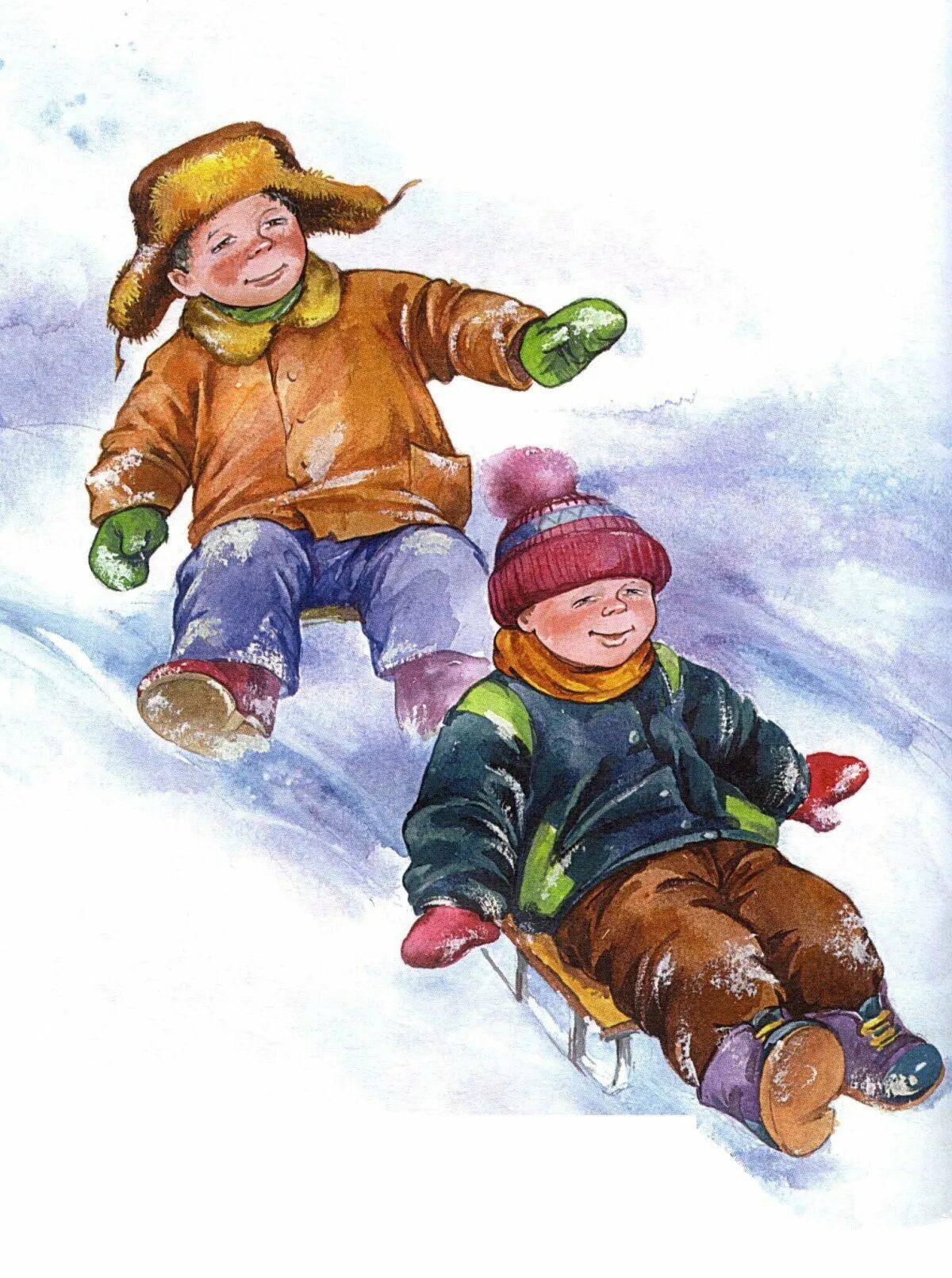Снежки санки. Кататься с горки. Дети катаются на Горке. Дети зимой. Зима дети катаются на санках.