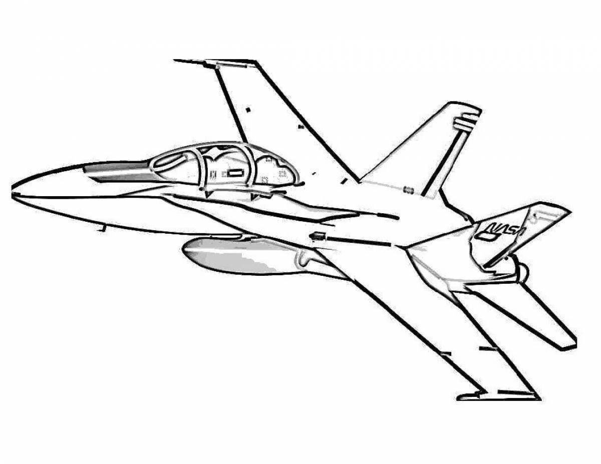 Боевой самолет рисунок