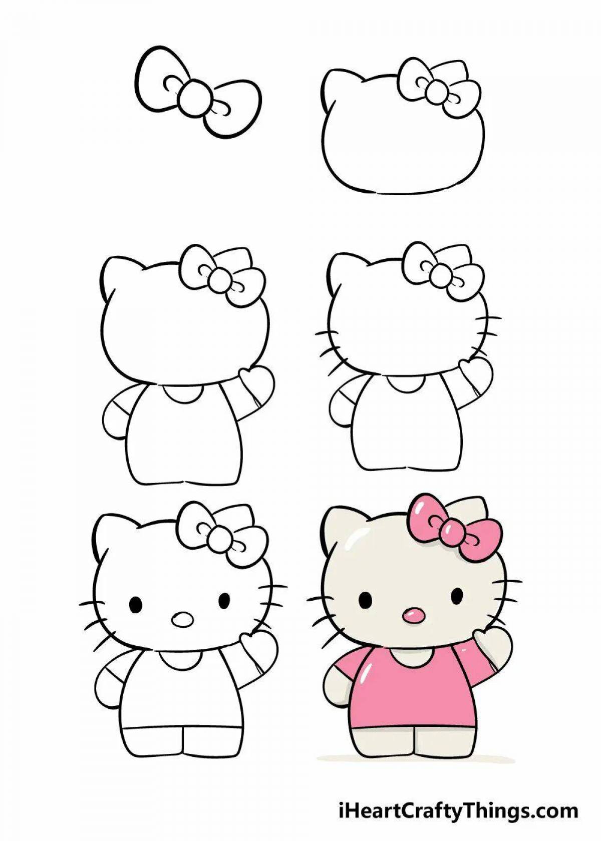 Срисовка рисунков hello kitty