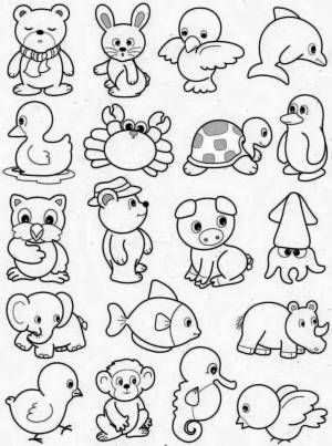 Раскраска рисунки животных для для детей #20 #473085