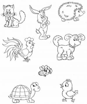 Раскраска рисунки животных для для детей #22 #473087