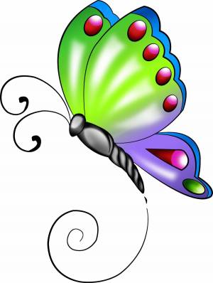 Раскраска рисунок бабочка для детей #11 #473383