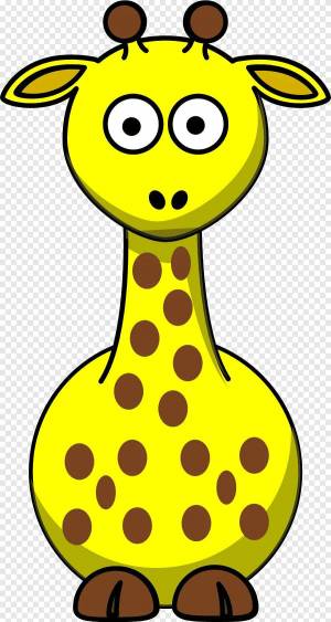 Раскраска рисунок жираф для детей #4 #473617