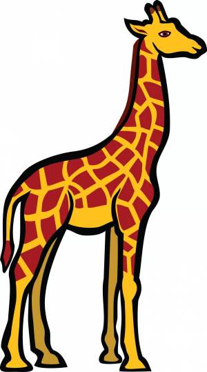 Раскраска рисунок жираф для детей #7 #473620