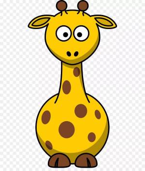 Раскраска рисунок жираф для детей #9 #473622