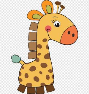 Раскраска рисунок жираф для детей #13 #473626