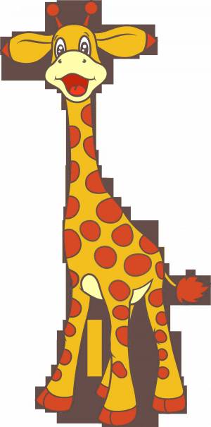 Раскраска рисунок жираф для детей #18 #473631