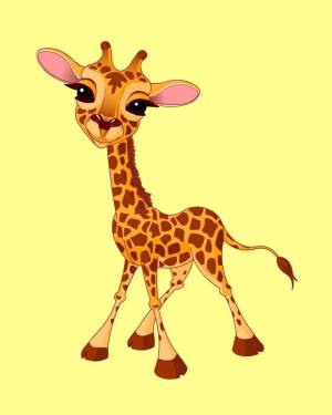 Раскраска рисунок жираф для детей #19 #473632