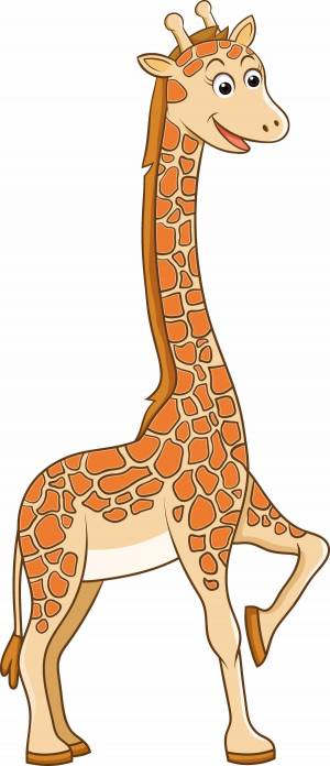 Раскраска рисунок жираф для детей #20 #473633